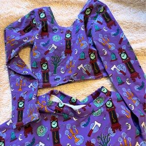 Disney Purple Haunted Mansion Pattern Kids Matching Set